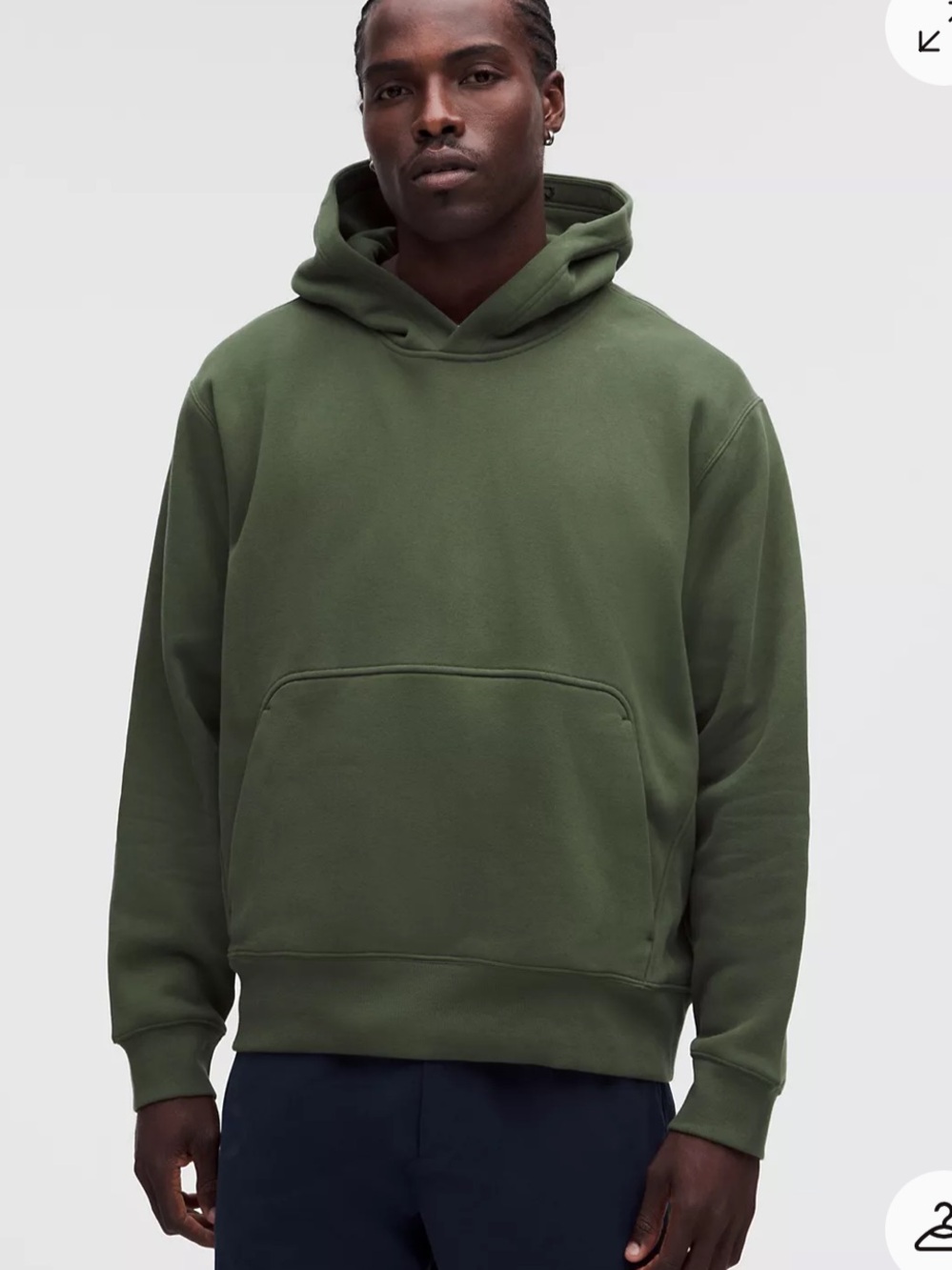 Lululemon Steady State Olive Green Pullover Hoodie -